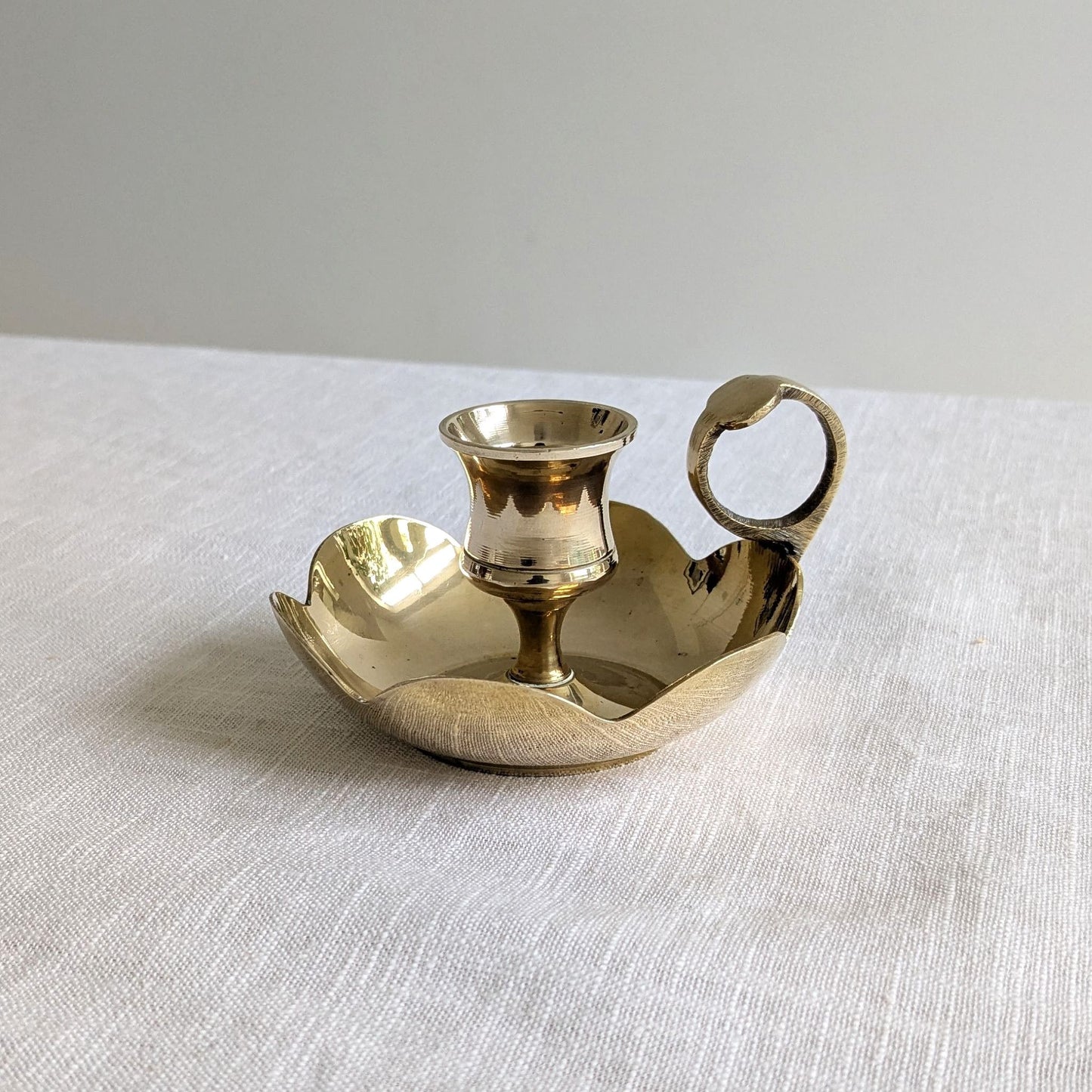 Small Scalloped Chamberstick