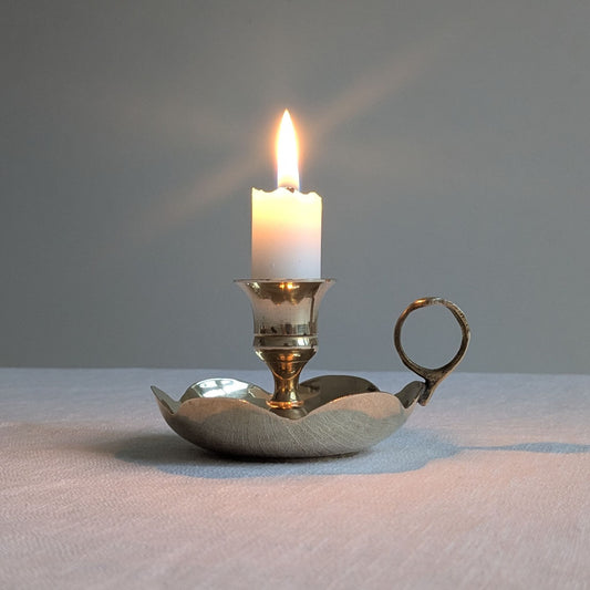 Small Scalloped Chamberstick