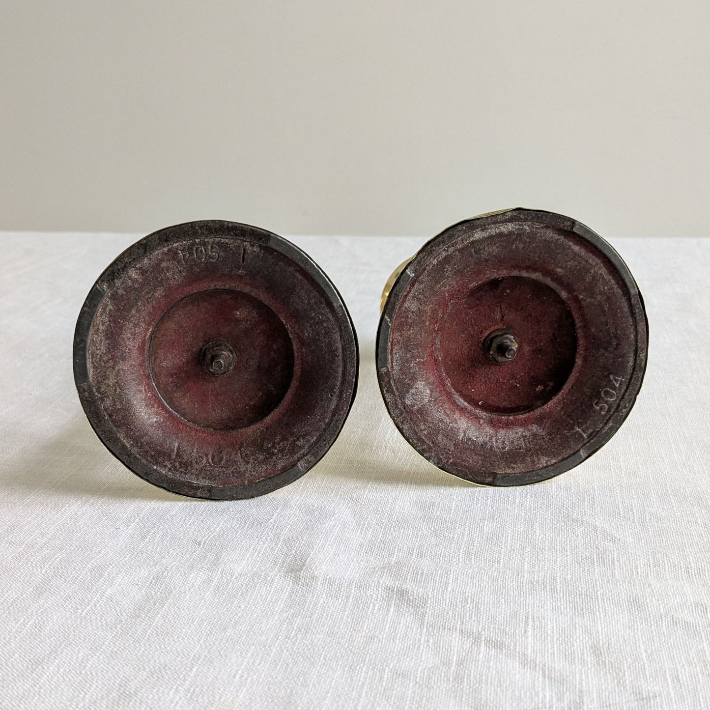 Twist Stem Brass Candlesticks