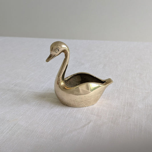 Brass Swan Trinket Dish