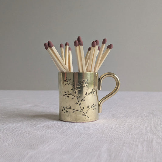 Reserved RH - Floral Brass Cup