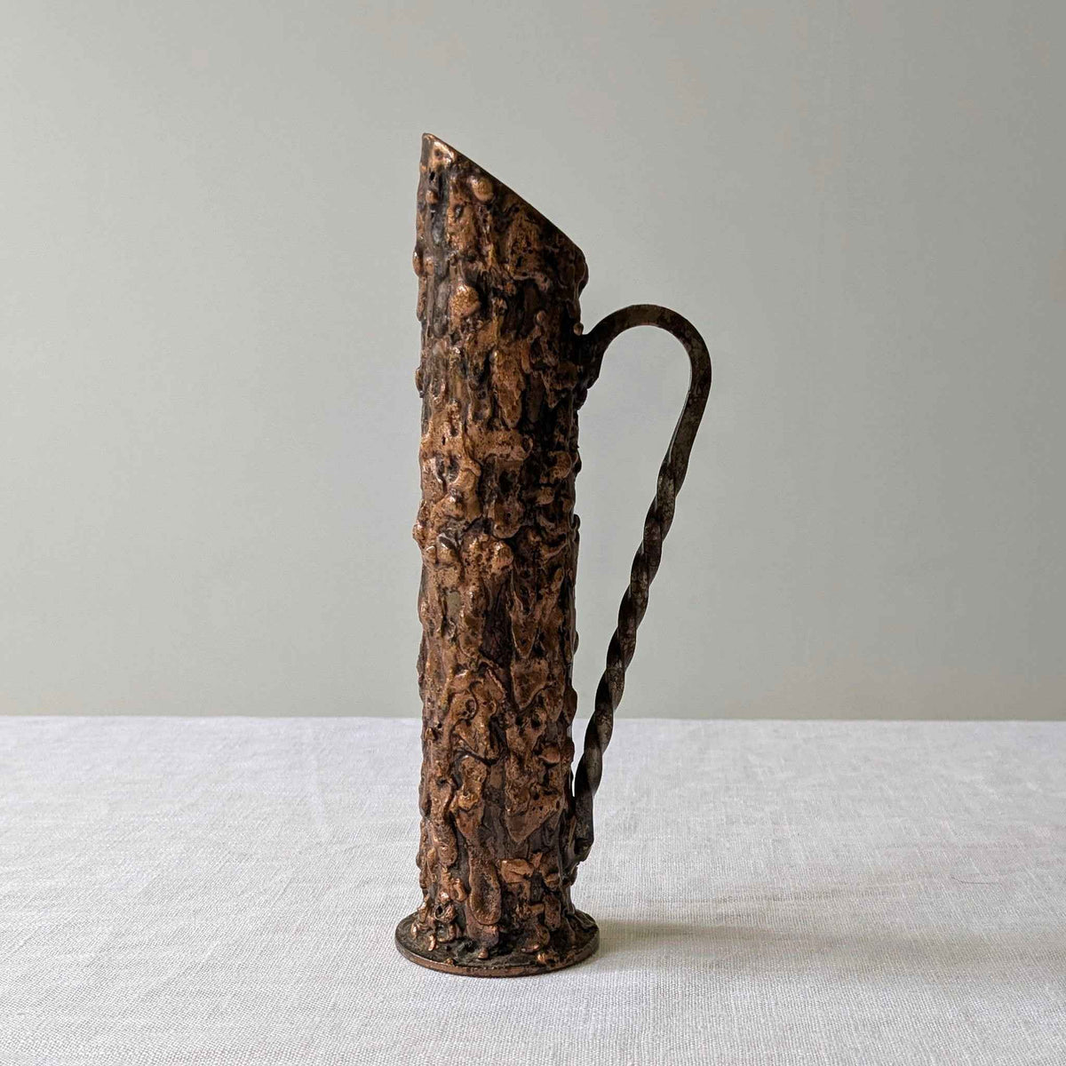 Brutalist Metal Lava Jug