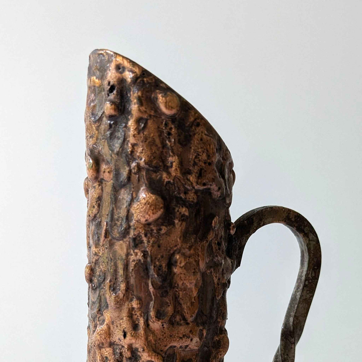 Brutalist Metal Lava Jug