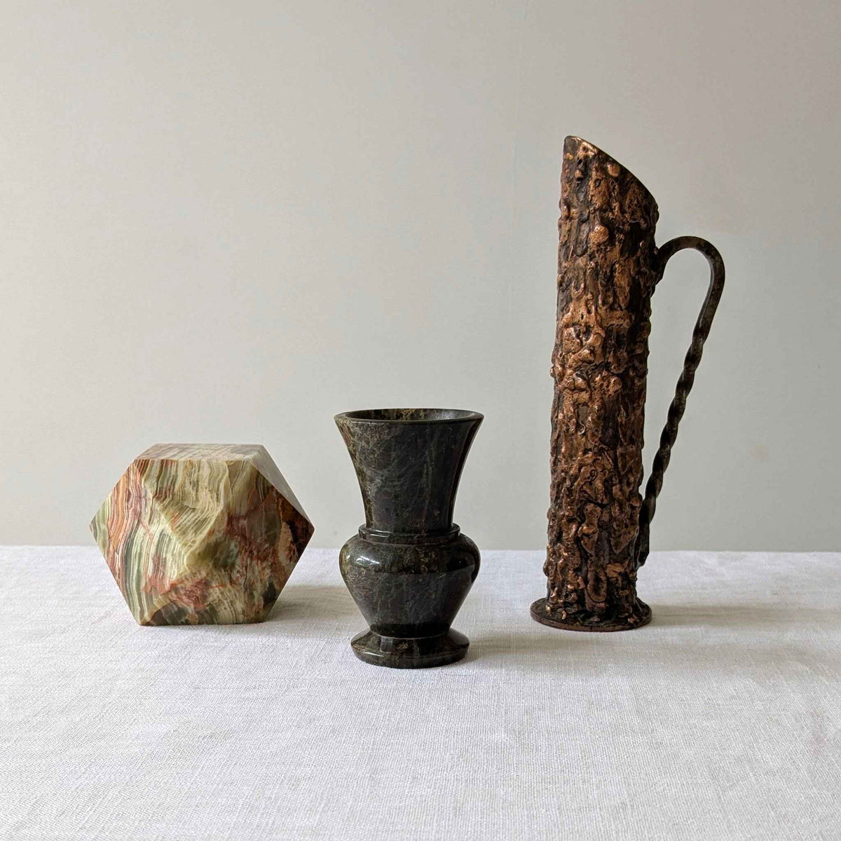 Brutalist Metal Lava Jug
