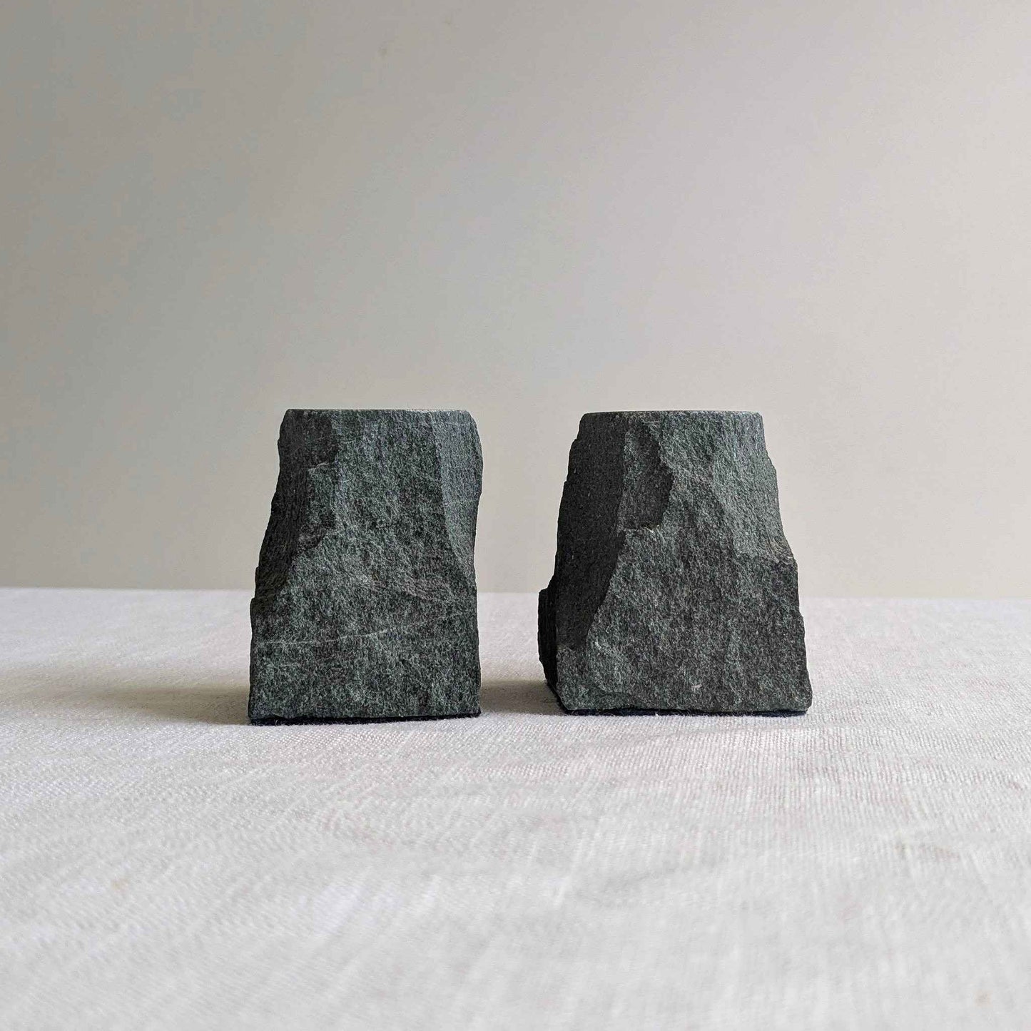 Brutalist Slate Candle Holders