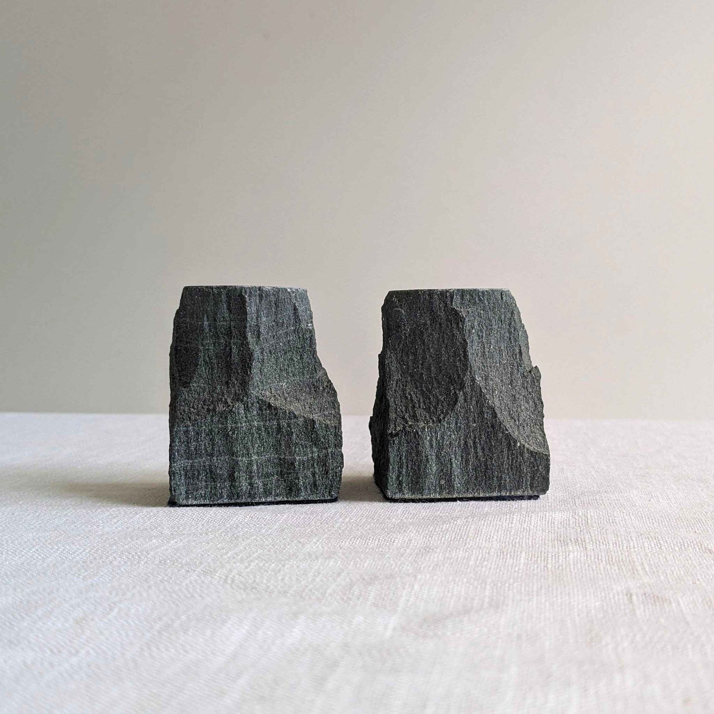 Brutalist Slate Candle Holders