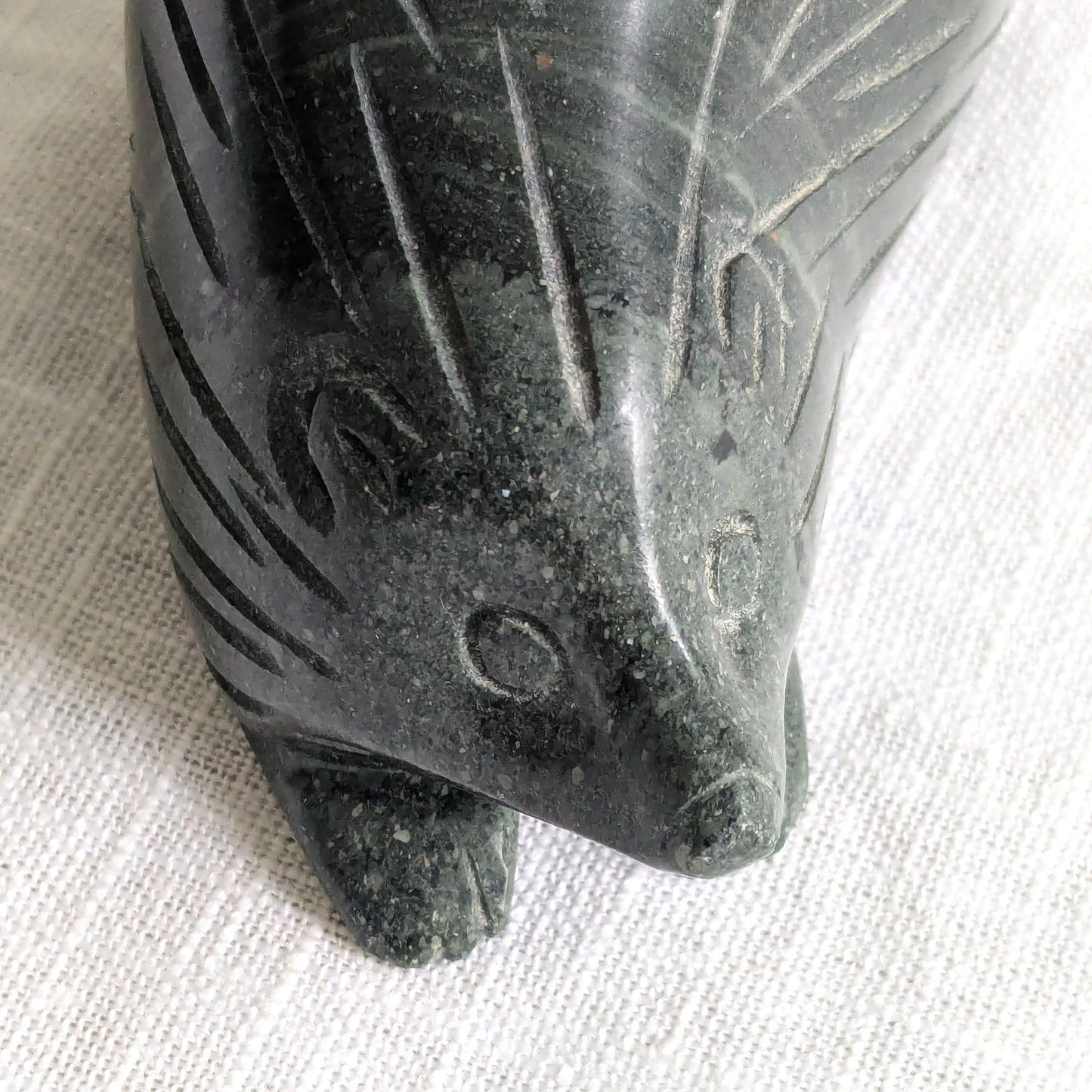 Carved Stone Hedgehog