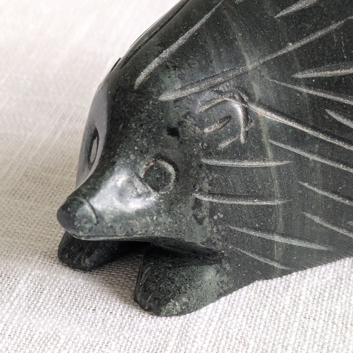 Carved Stone Hedgehog