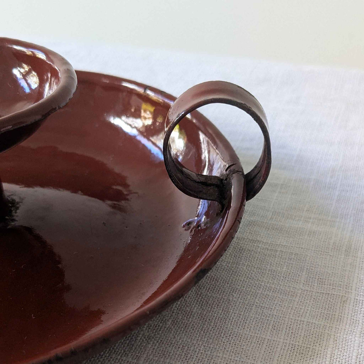 Chestnut Enamel Chamberstick