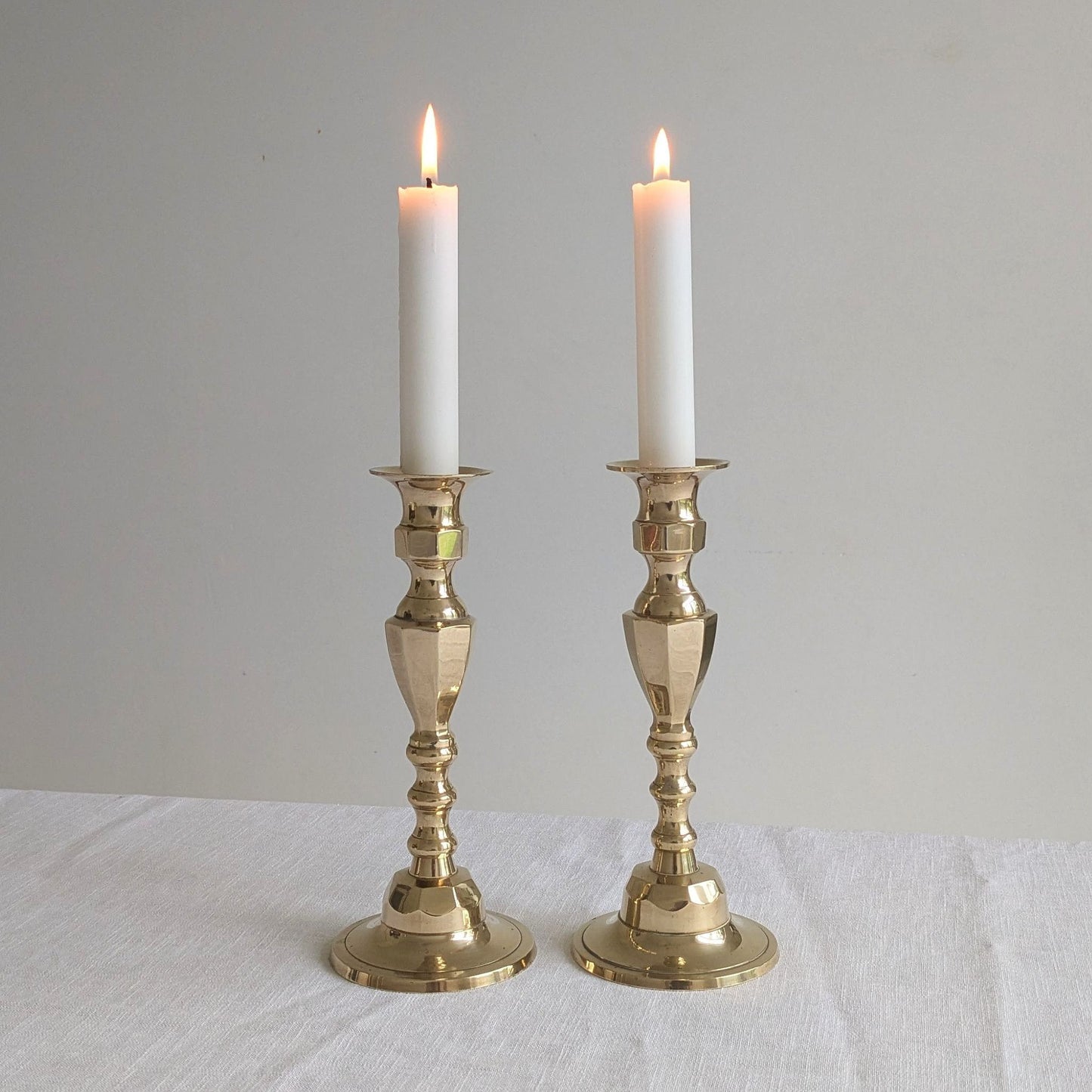 Chunky Brass Candlesticks