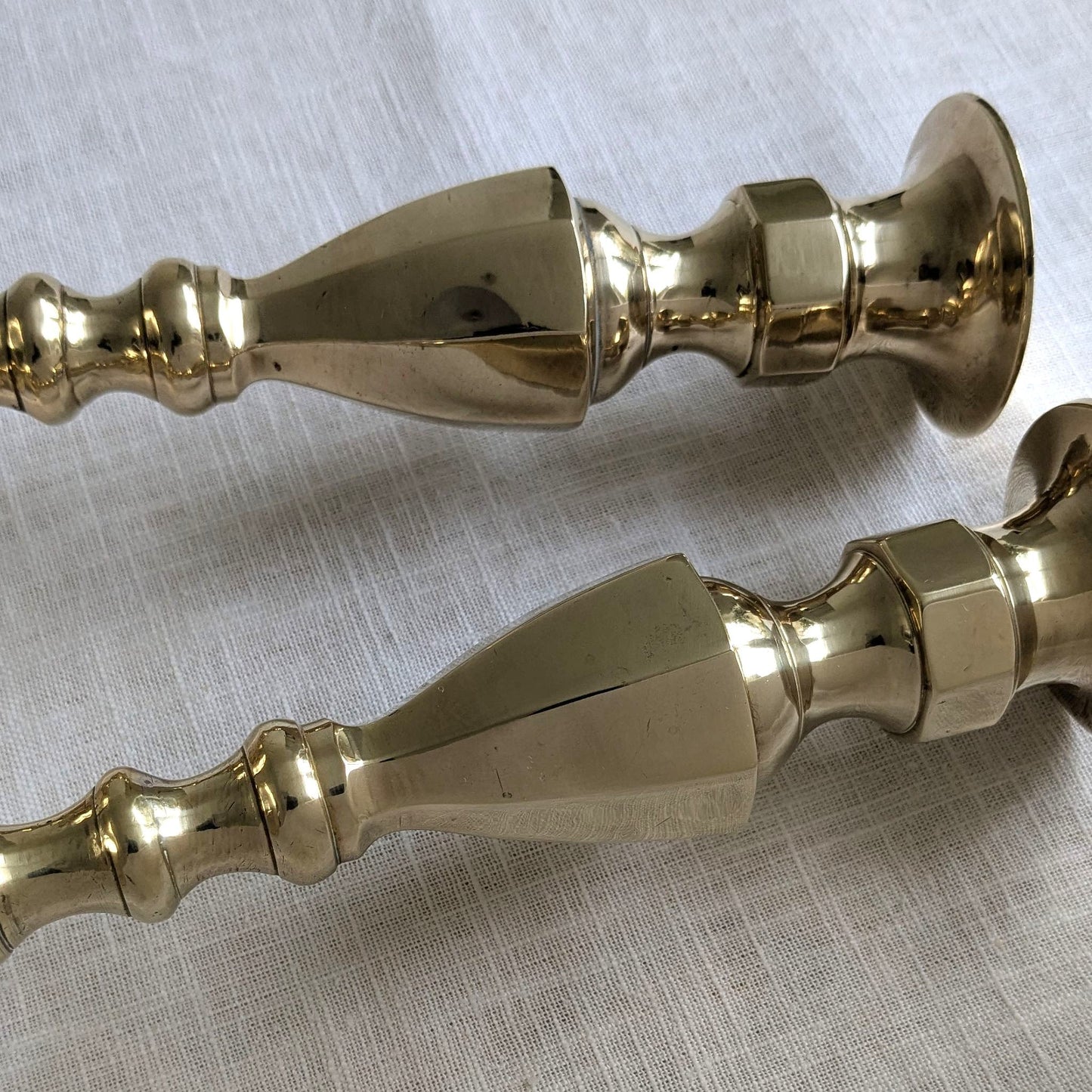 Chunky Brass Candlesticks