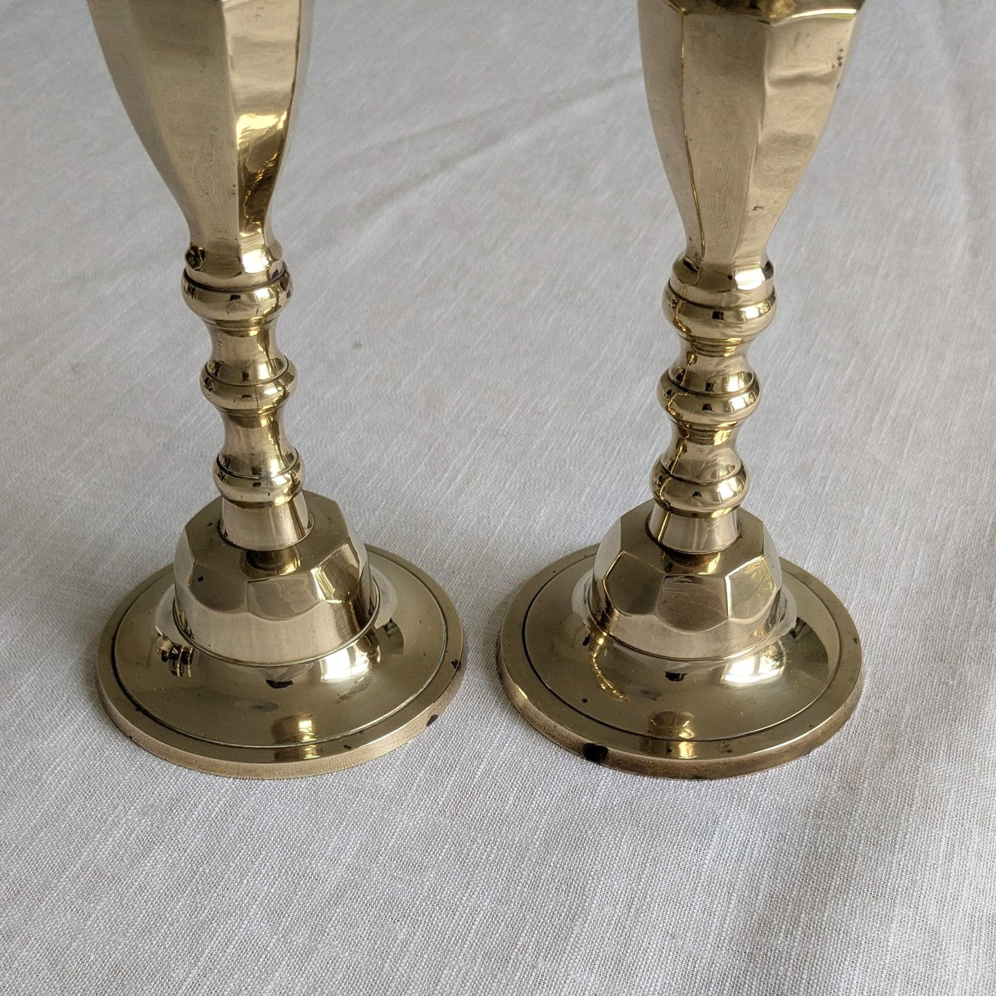 Chunky Brass Candlesticks