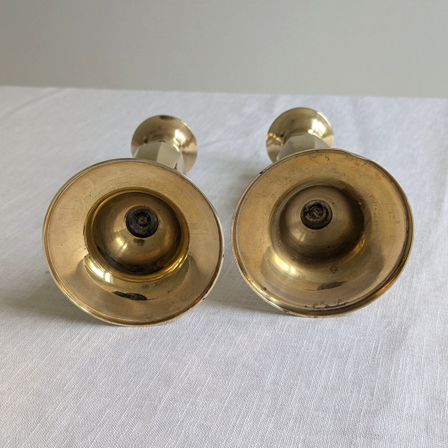 Chunky Brass Candlesticks