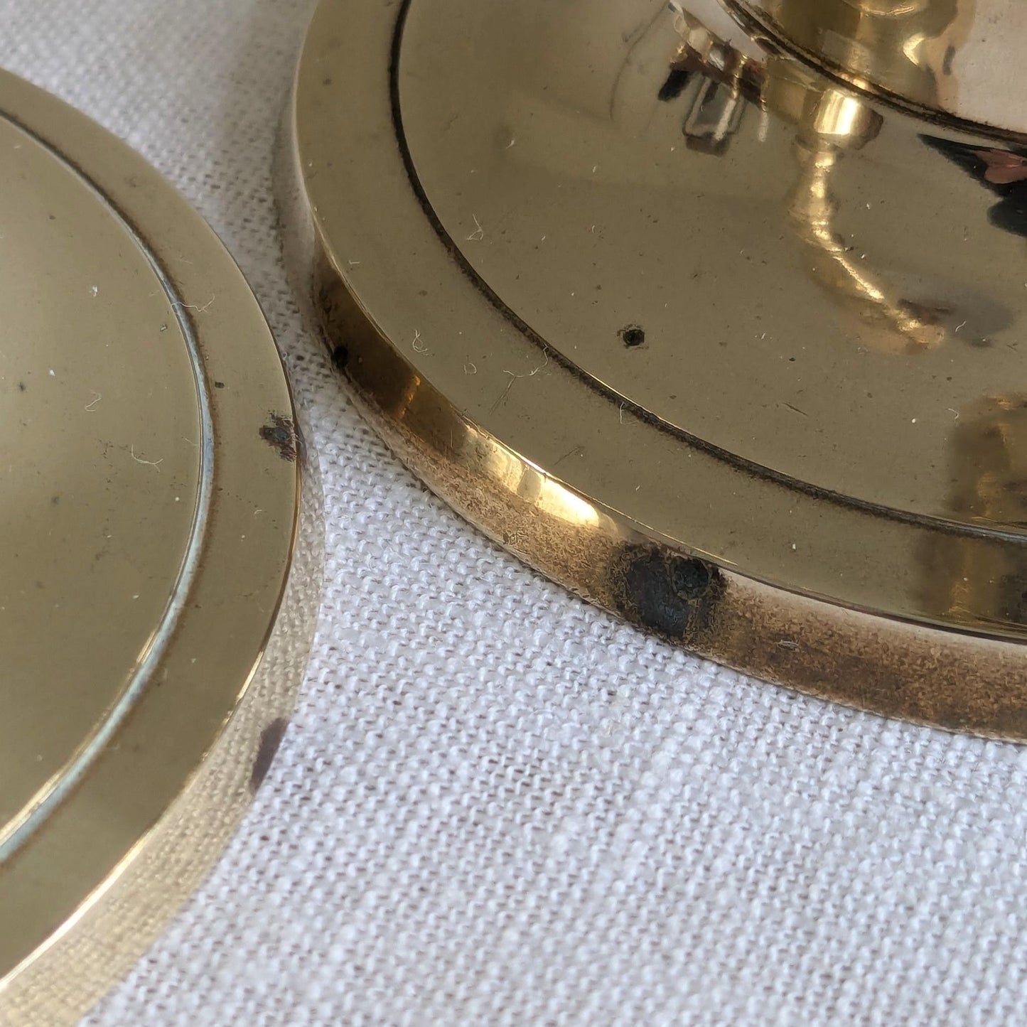 Chunky Brass Candlesticks