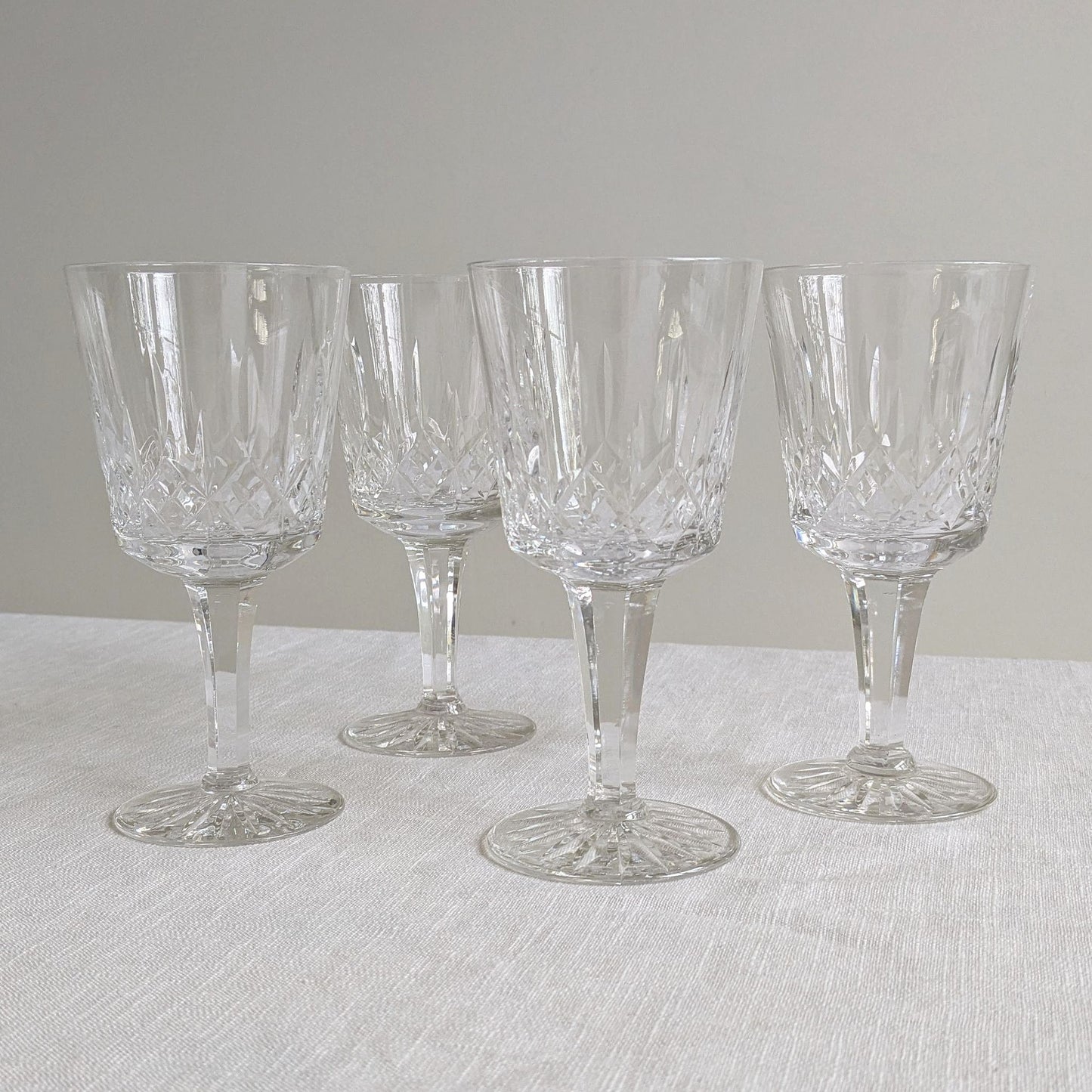 Set of 4 Crystal Wine Goblets