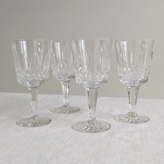 Set of 4 Crystal Wine Goblets