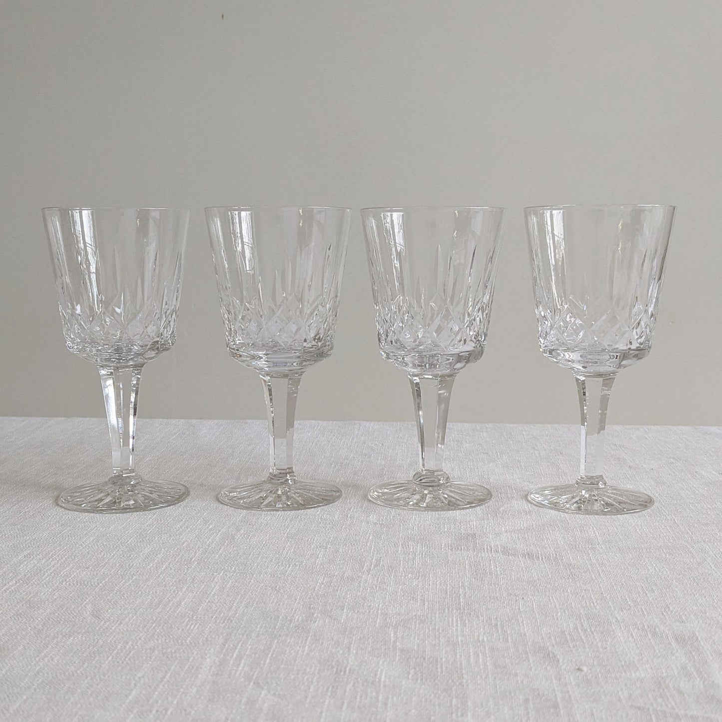 Set of 4 Crystal Wine Goblets