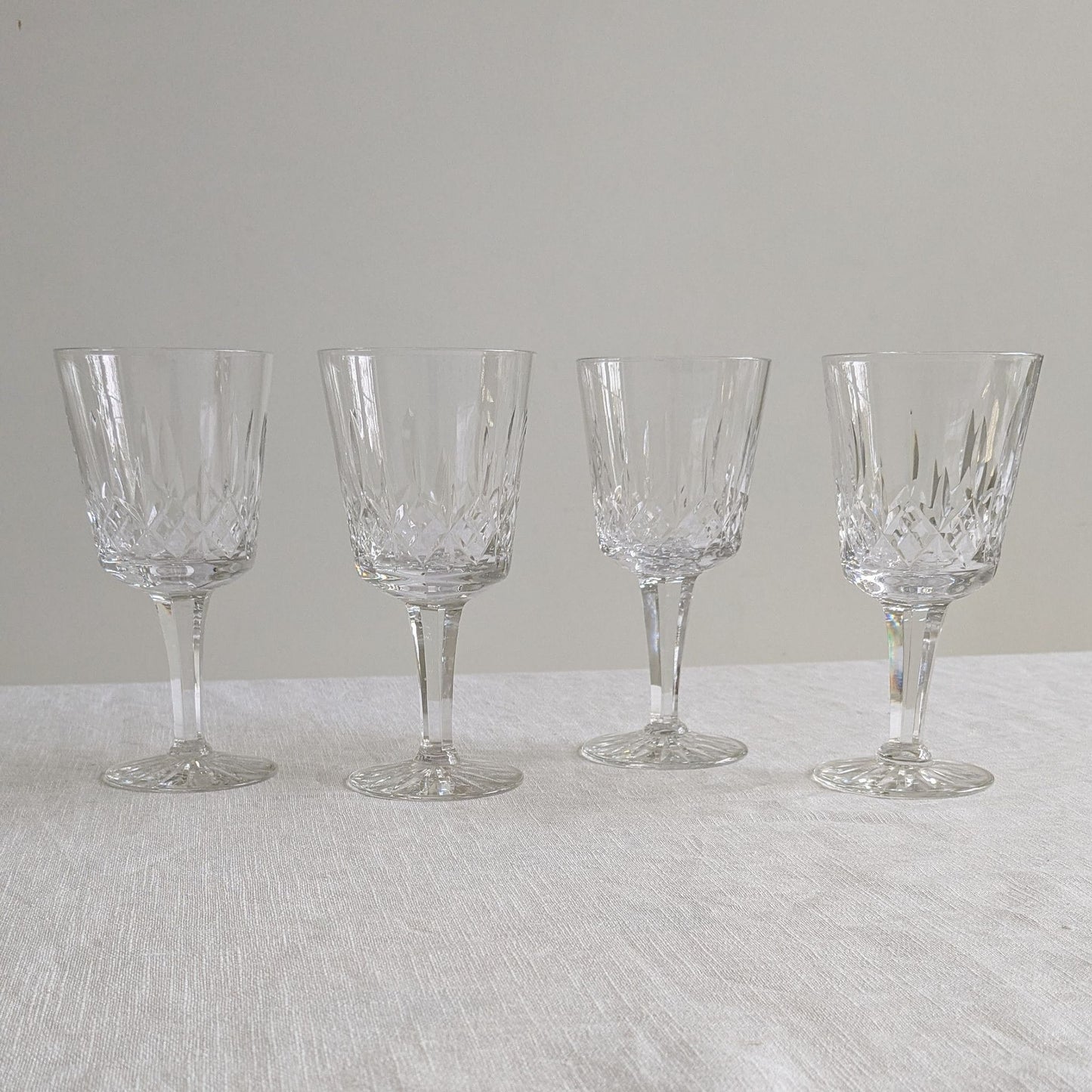 Set of 4 Crystal Wine Goblets