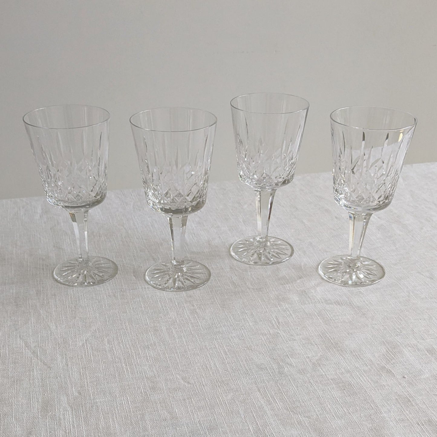 Set of 4 Crystal Wine Goblets