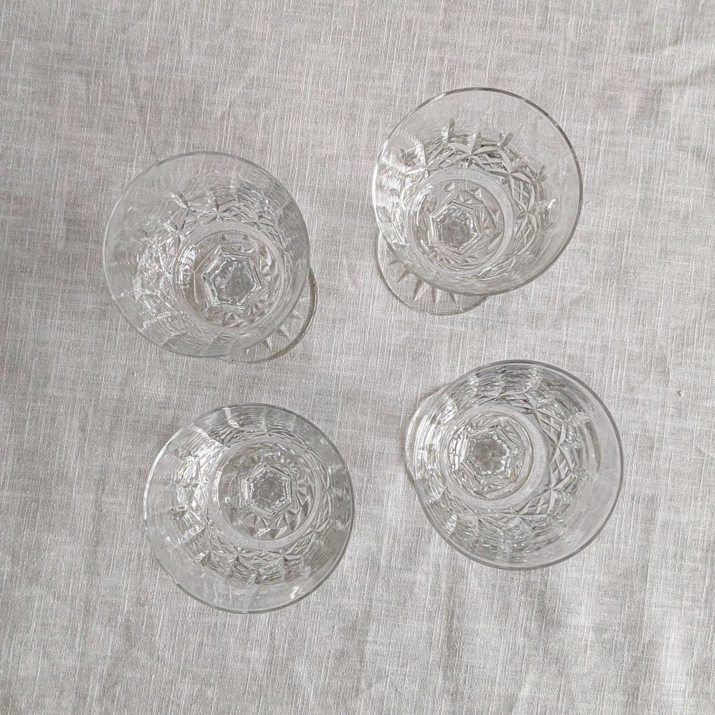 Set of 4 Crystal Wine Goblets
