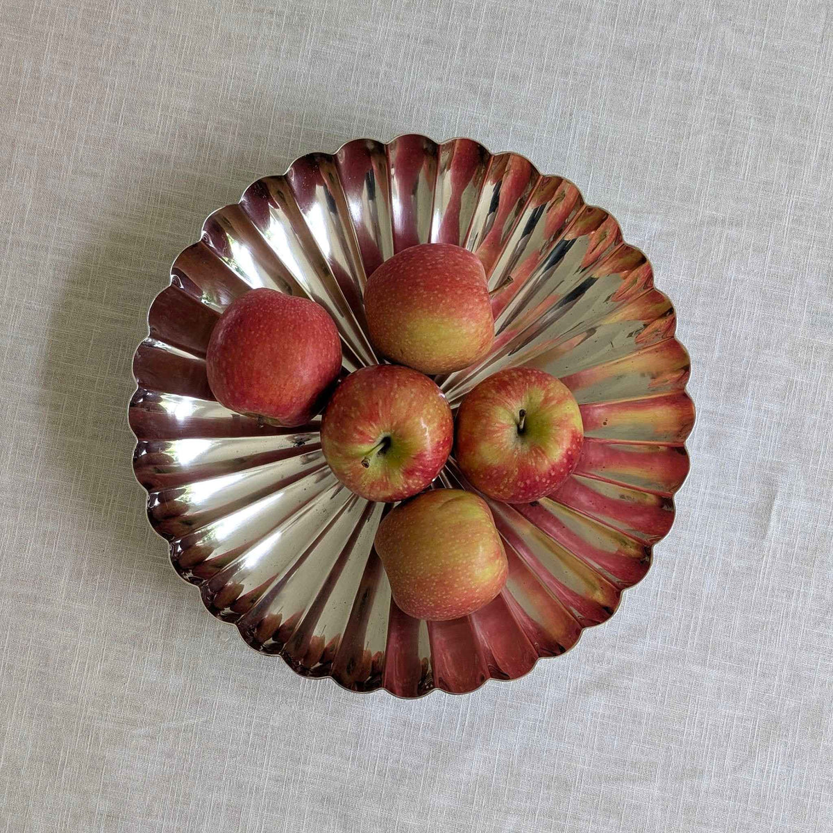 Scalloped Silver Plate Dish