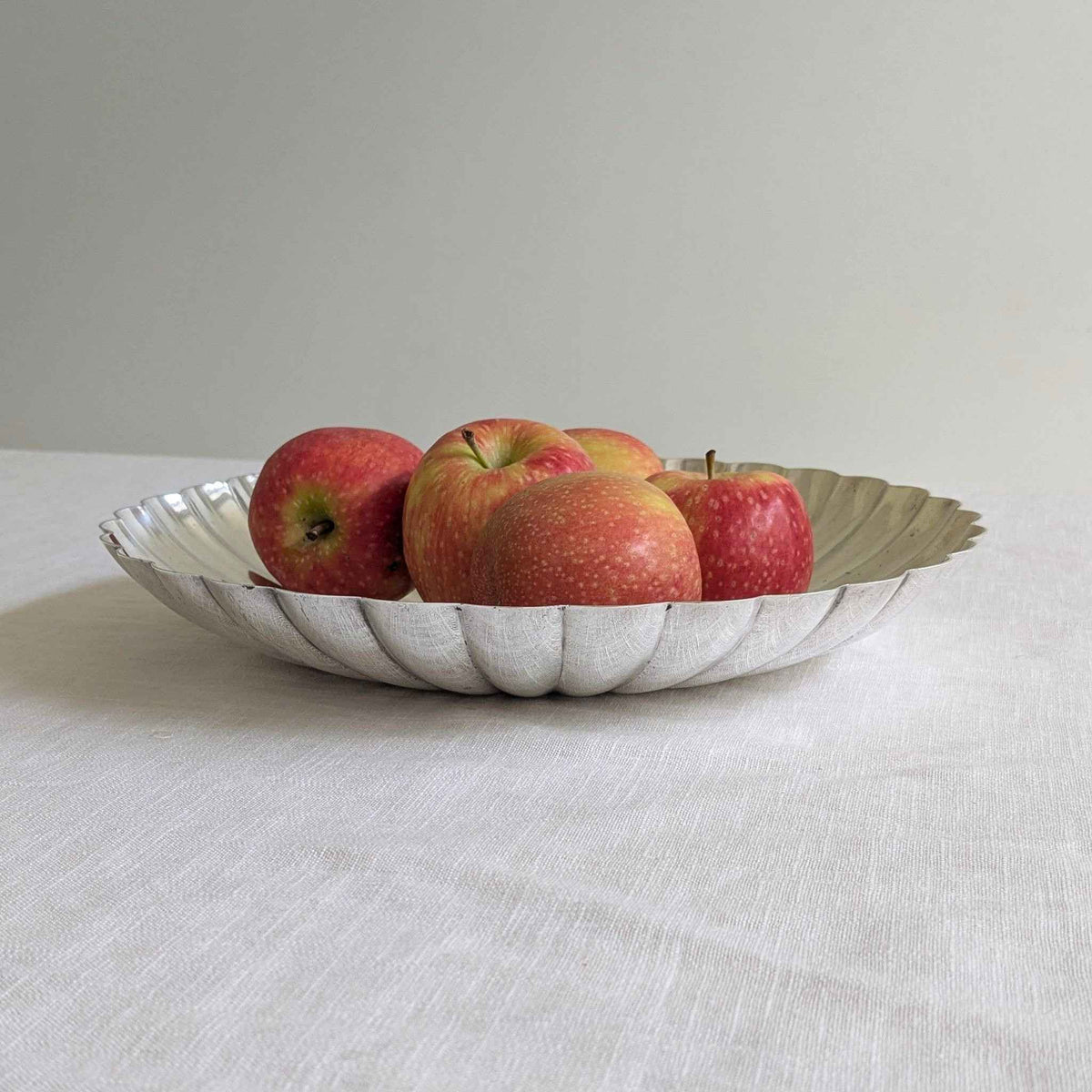 Scalloped Silver Plate Dish