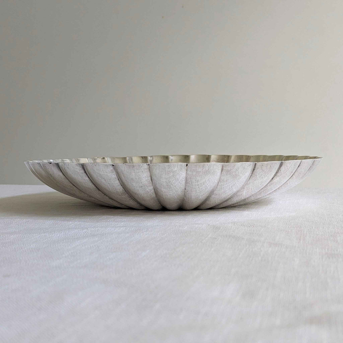 Scalloped Silver Plate Dish