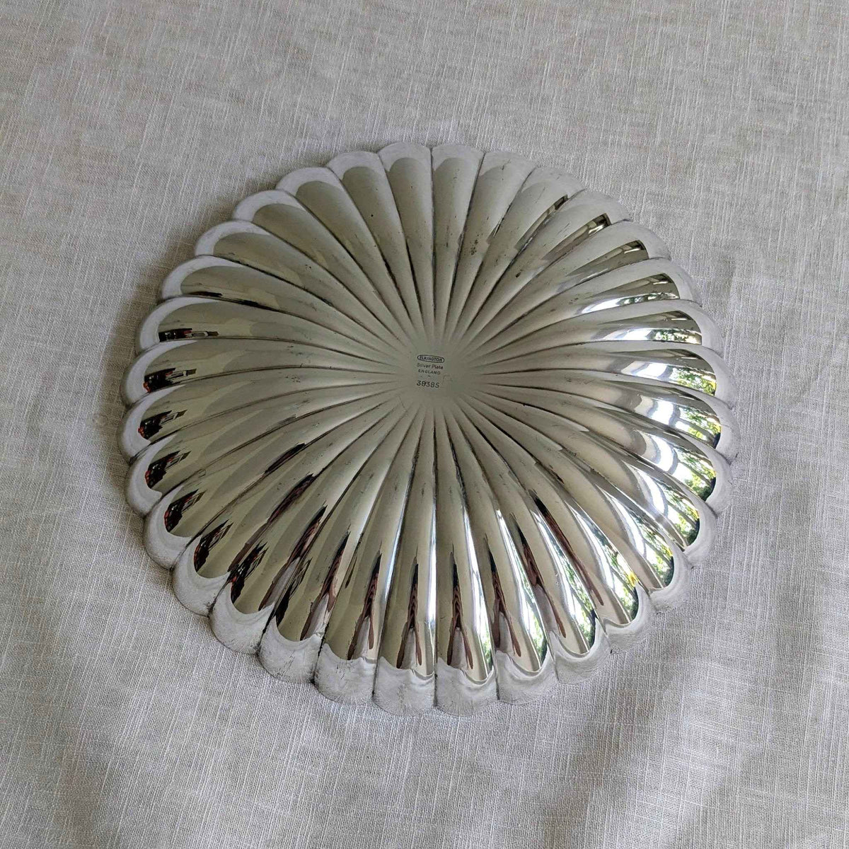 Scalloped Silver Plate Dish