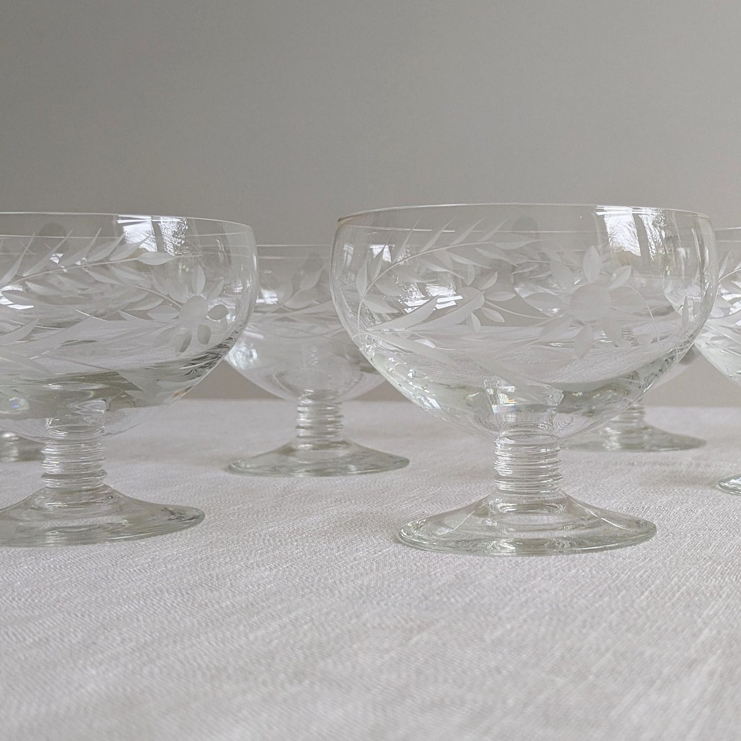 Set of 7 Coupe Glasses