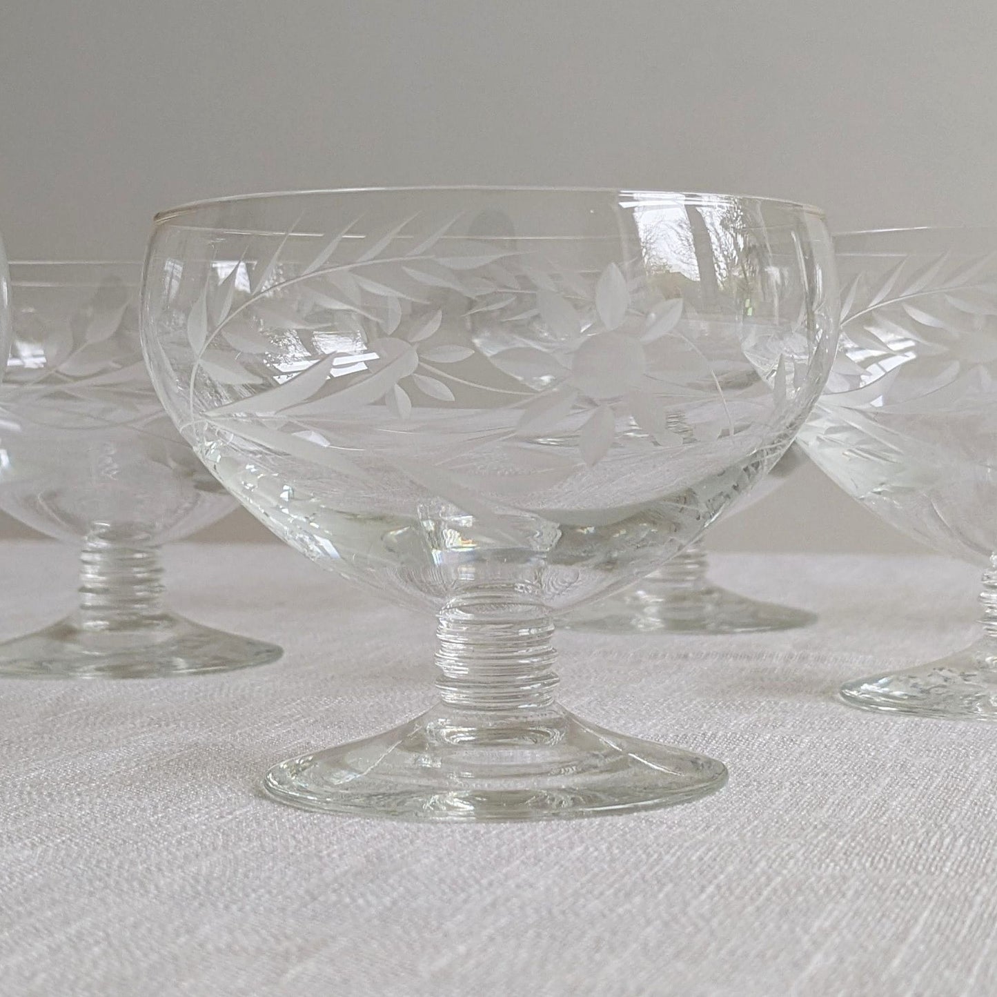 Set of 7 Coupe Glasses