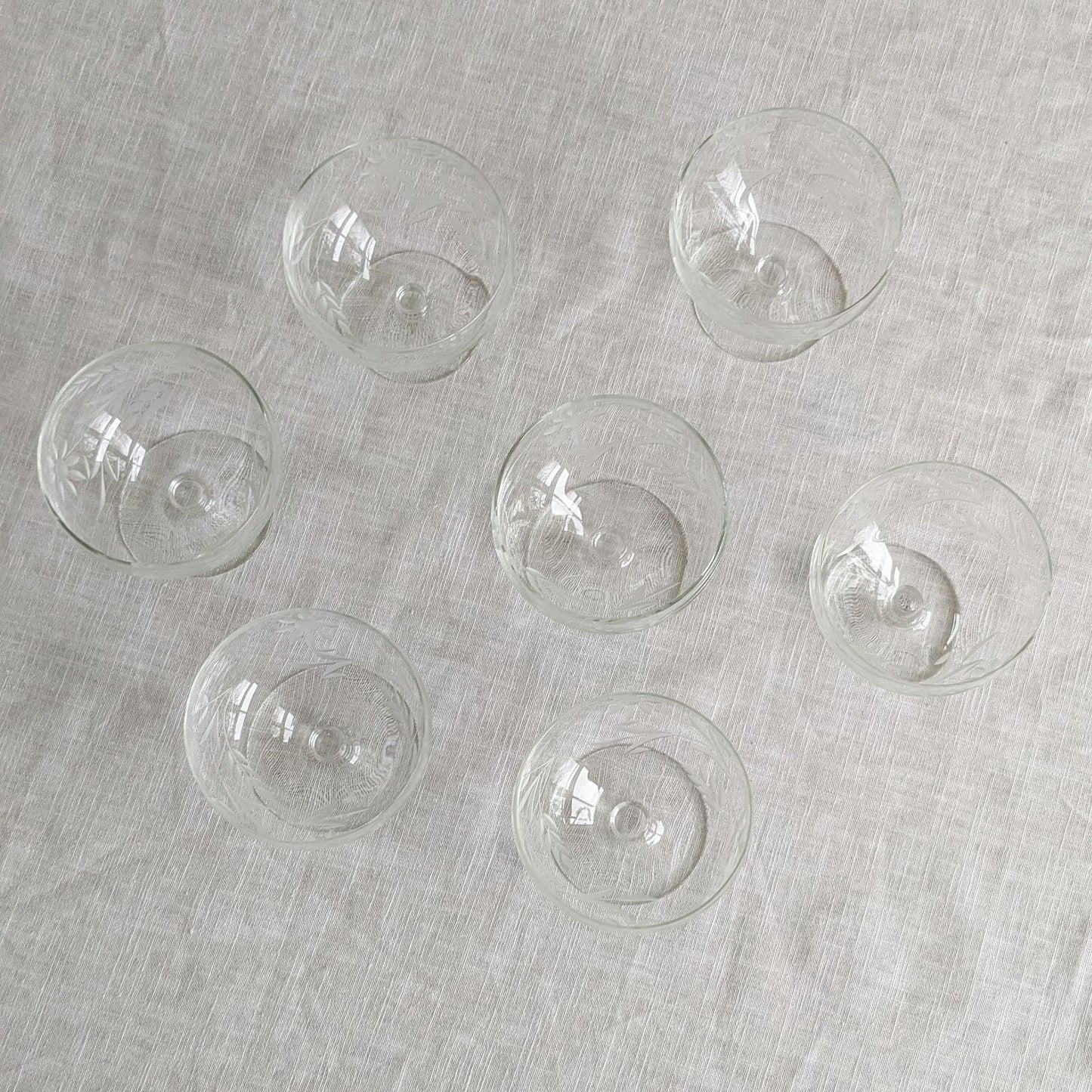 Set of 7 Coupe Glasses