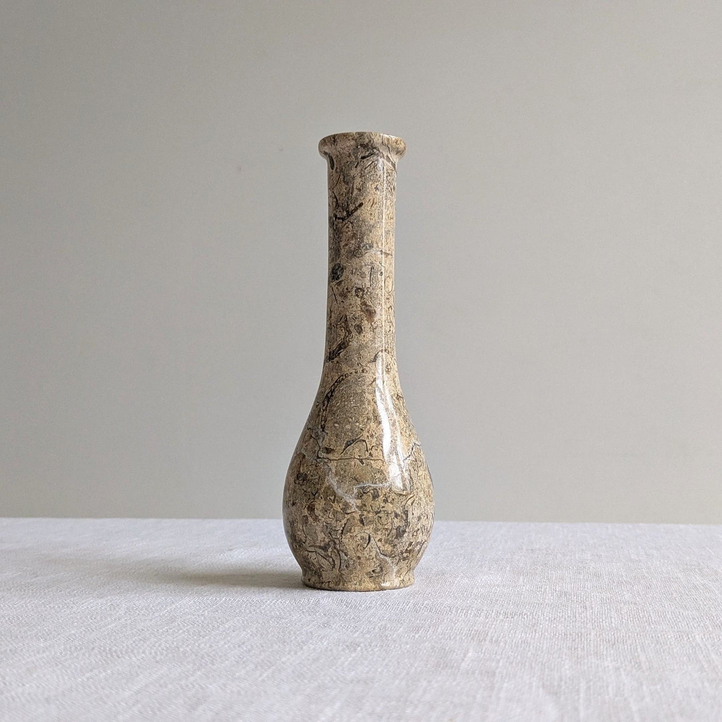Fossil Stone Stem Vase