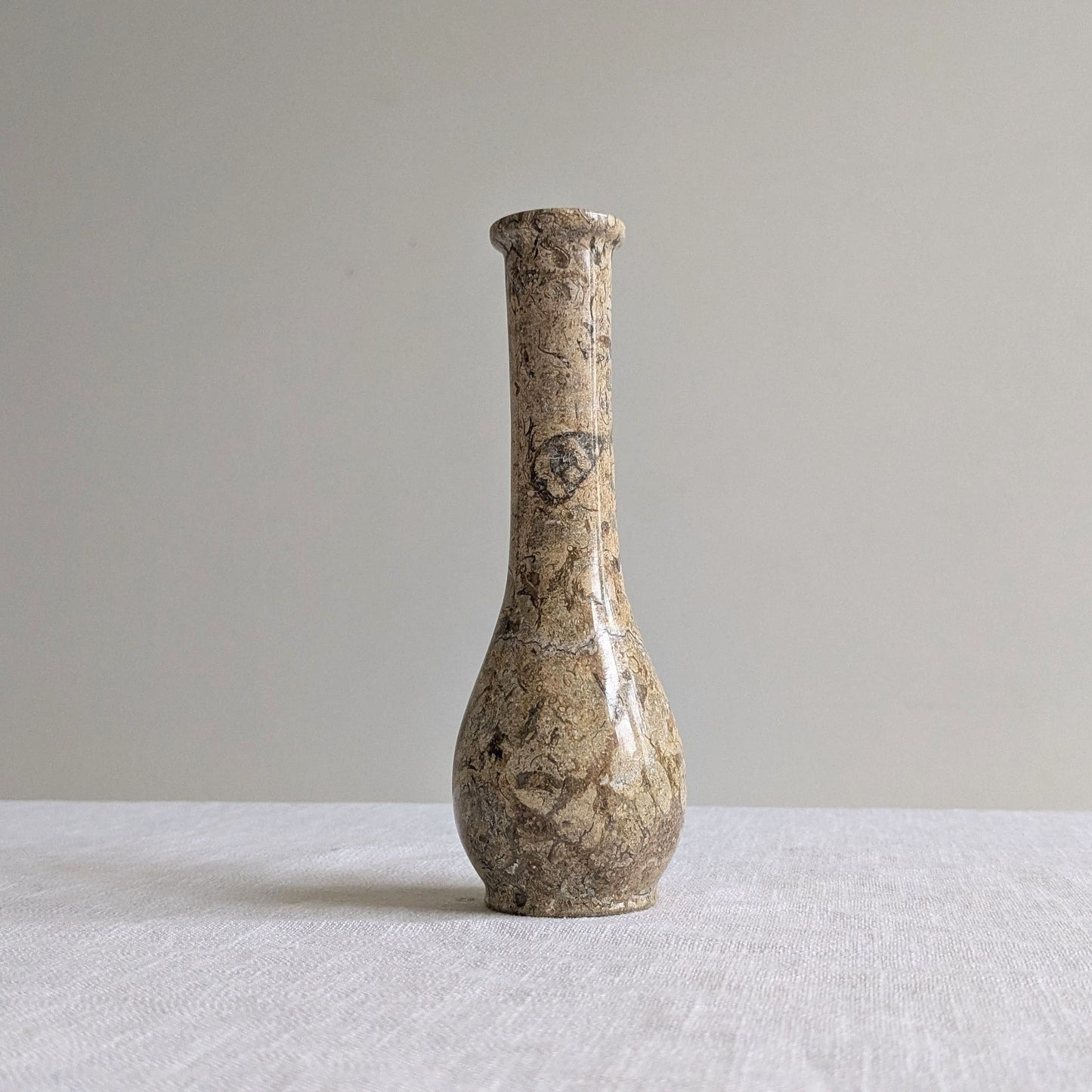 Fossil Stone Stem Vase