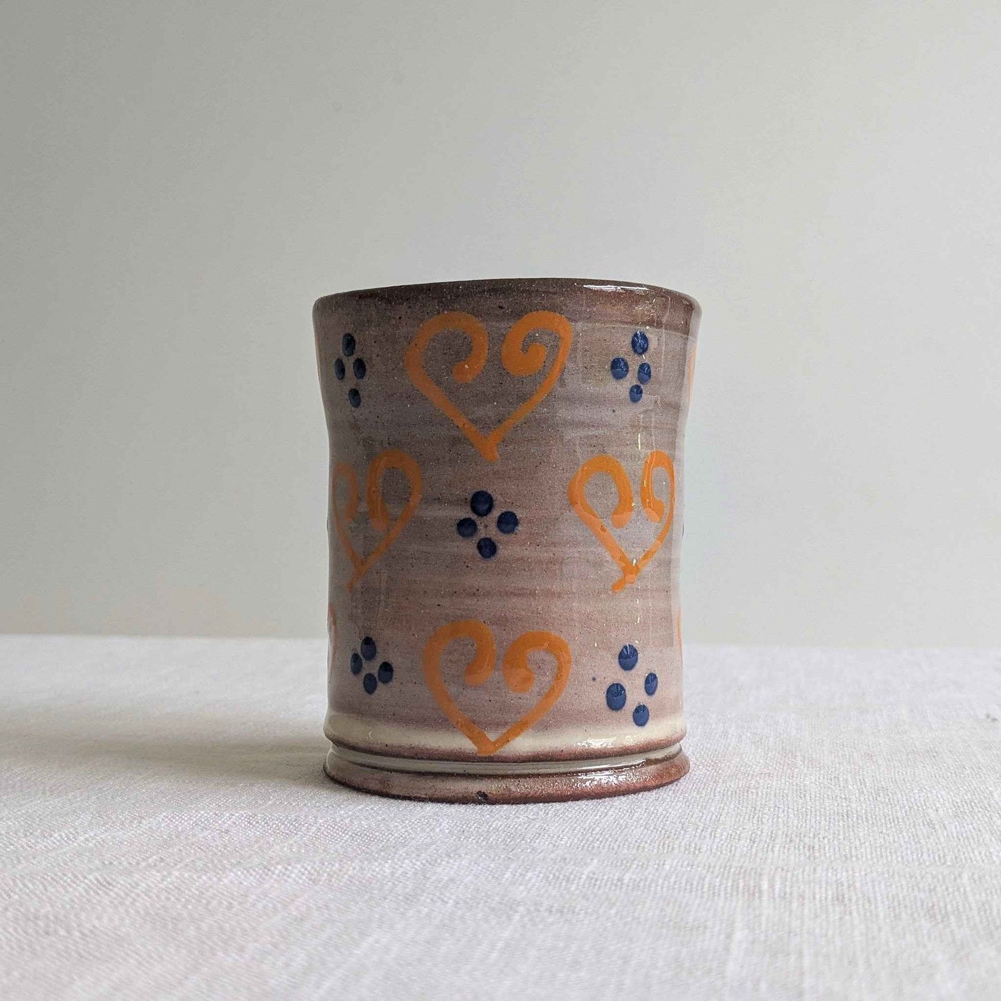 Heart Motif Pen Pot