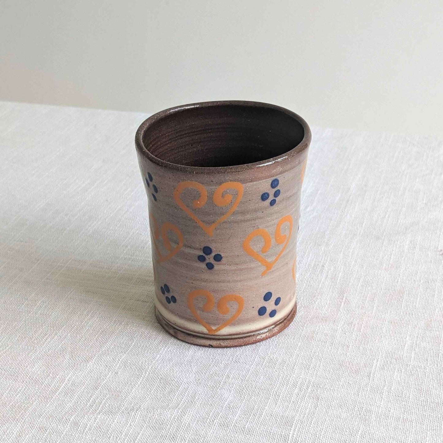 Heart Motif Pen Pot