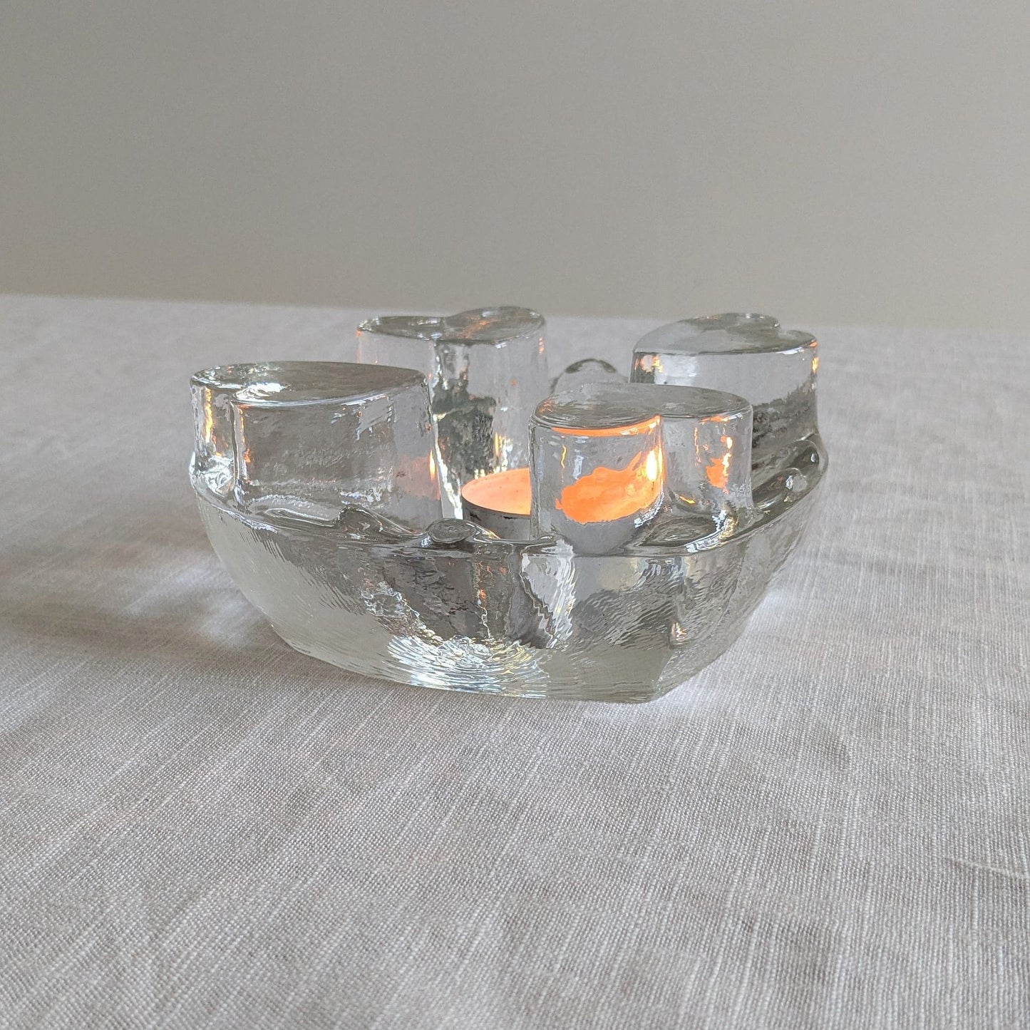 Ice Glass Tealight Holder