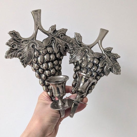Grapes Candle Sconce Pair