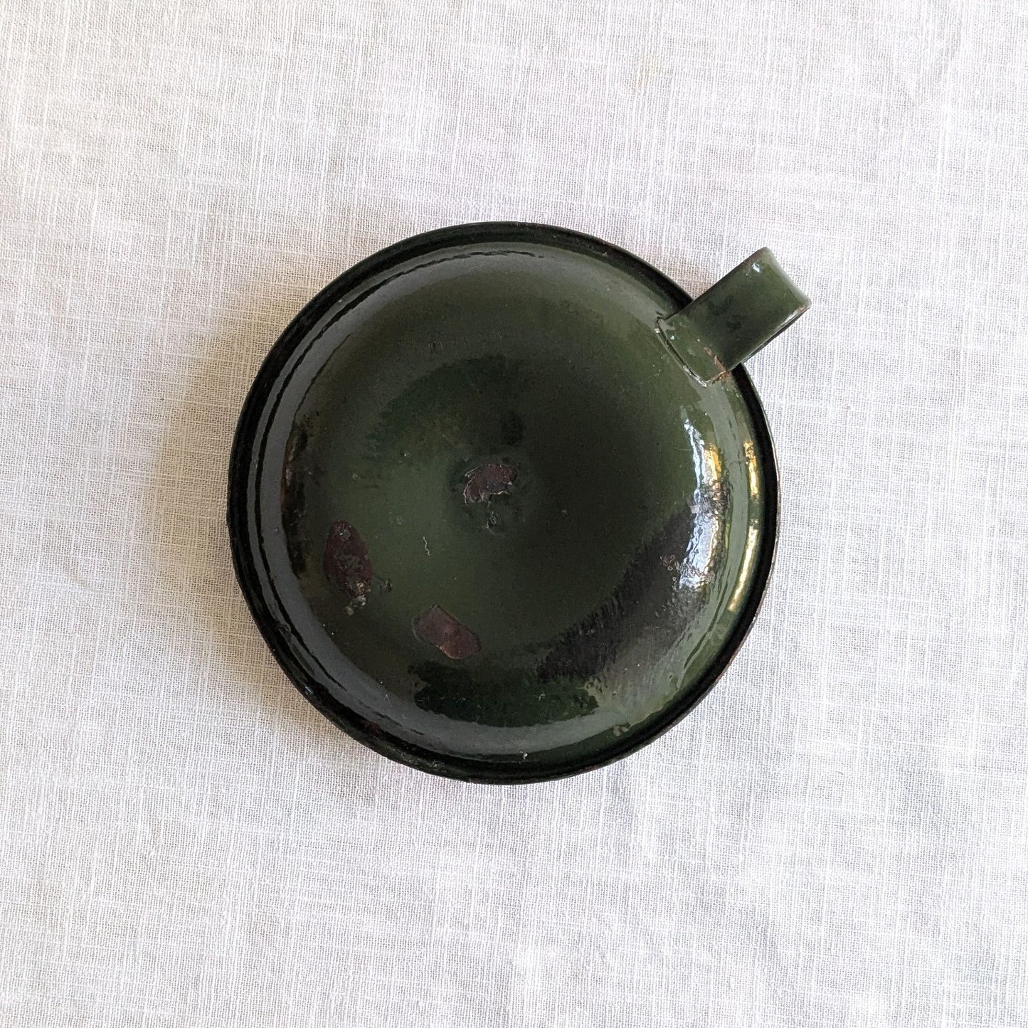 Green Enamel Chamberstick