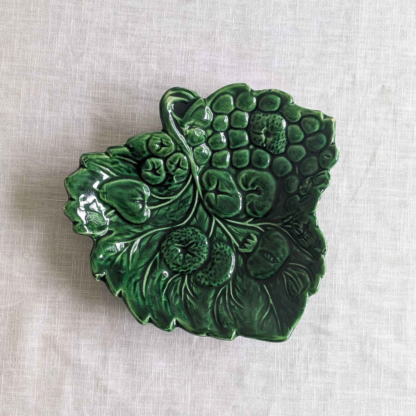 Majolica Footed Plate