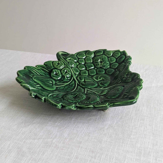 Majolica Footed Plate