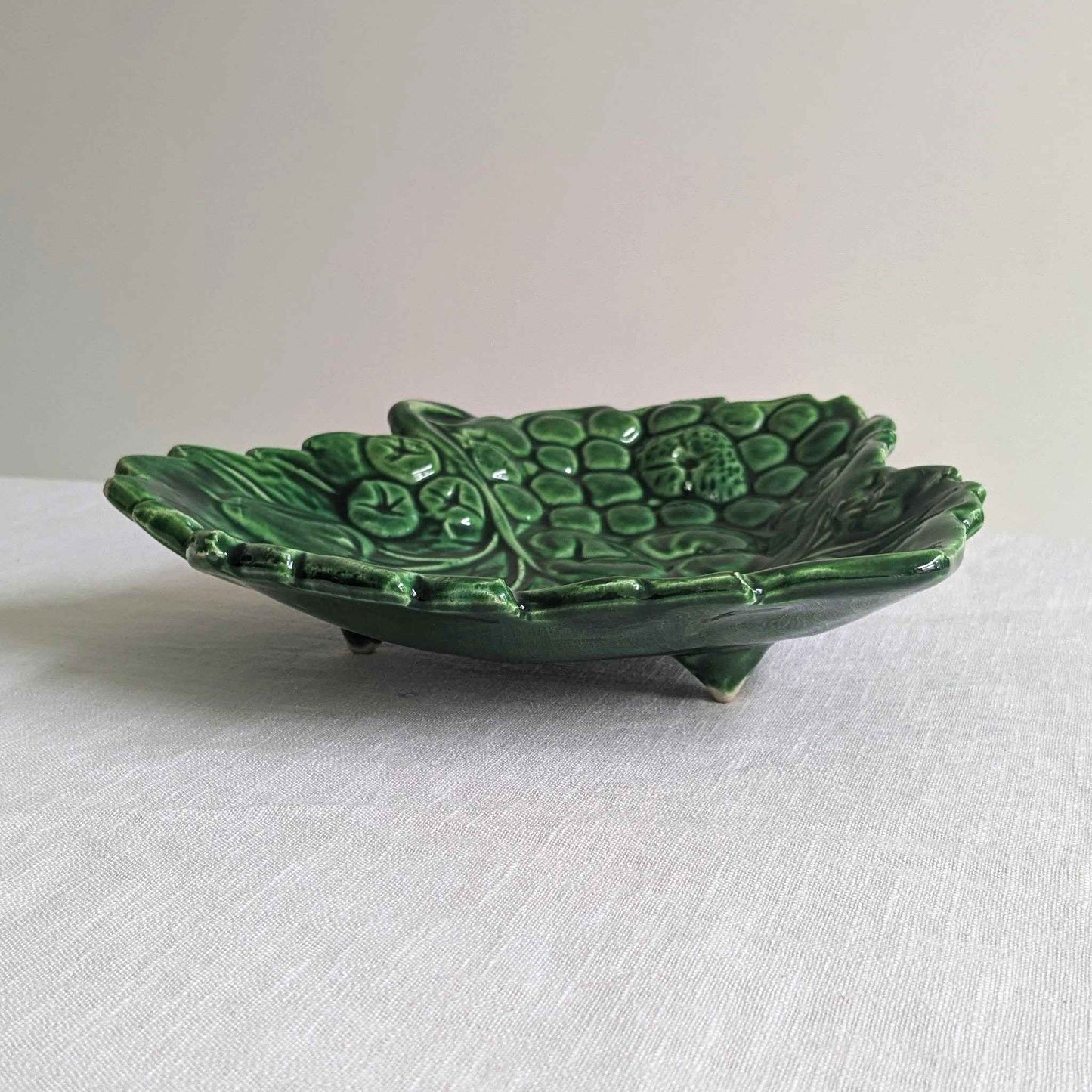 Majolica Footed Plate