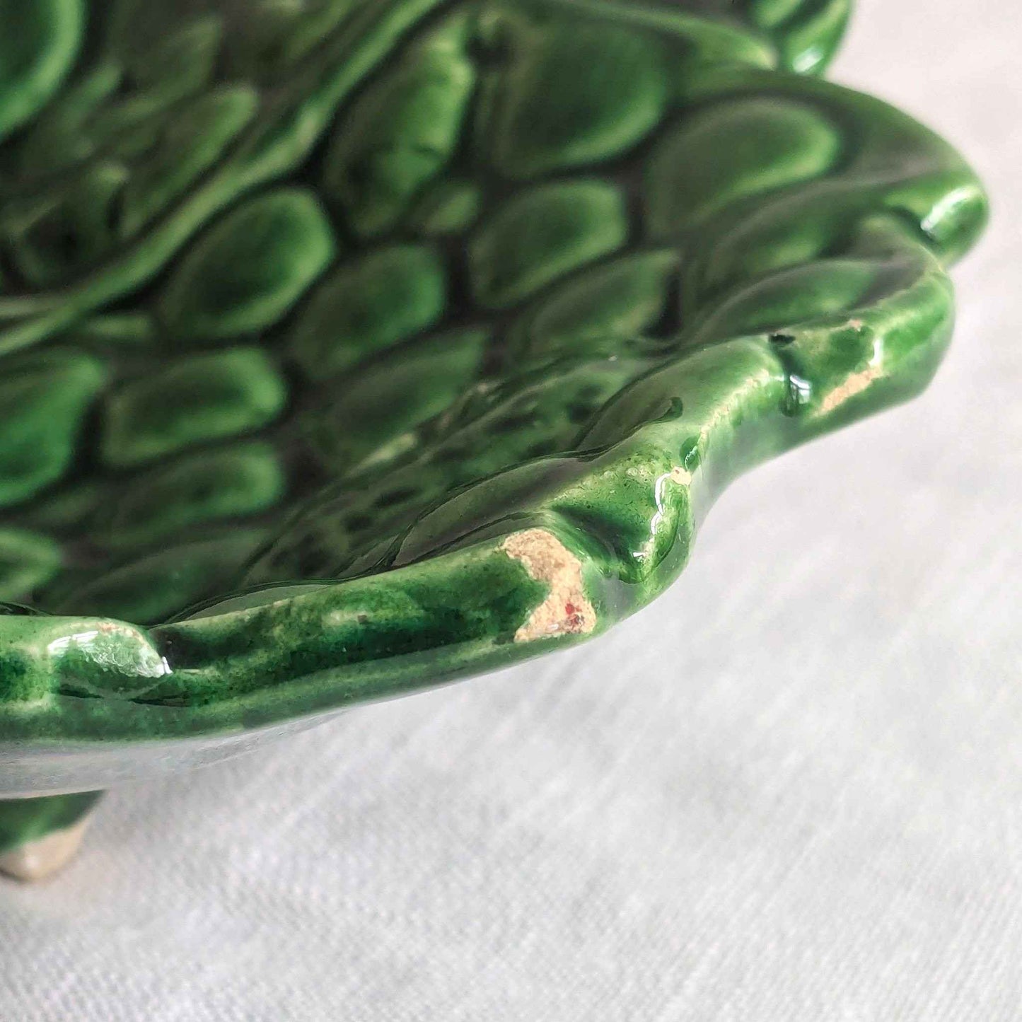 Majolica Footed Plate