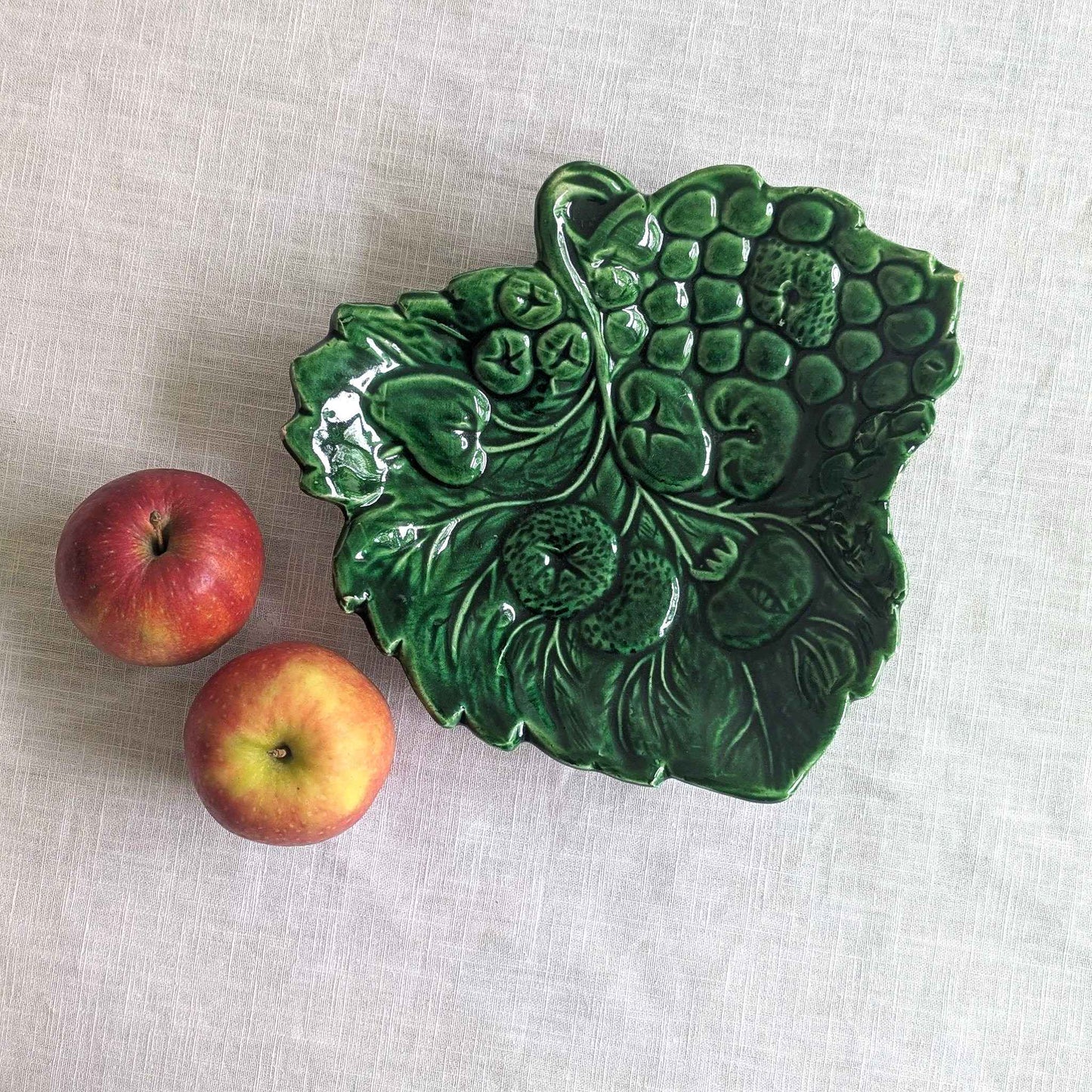 Majolica Footed Plate