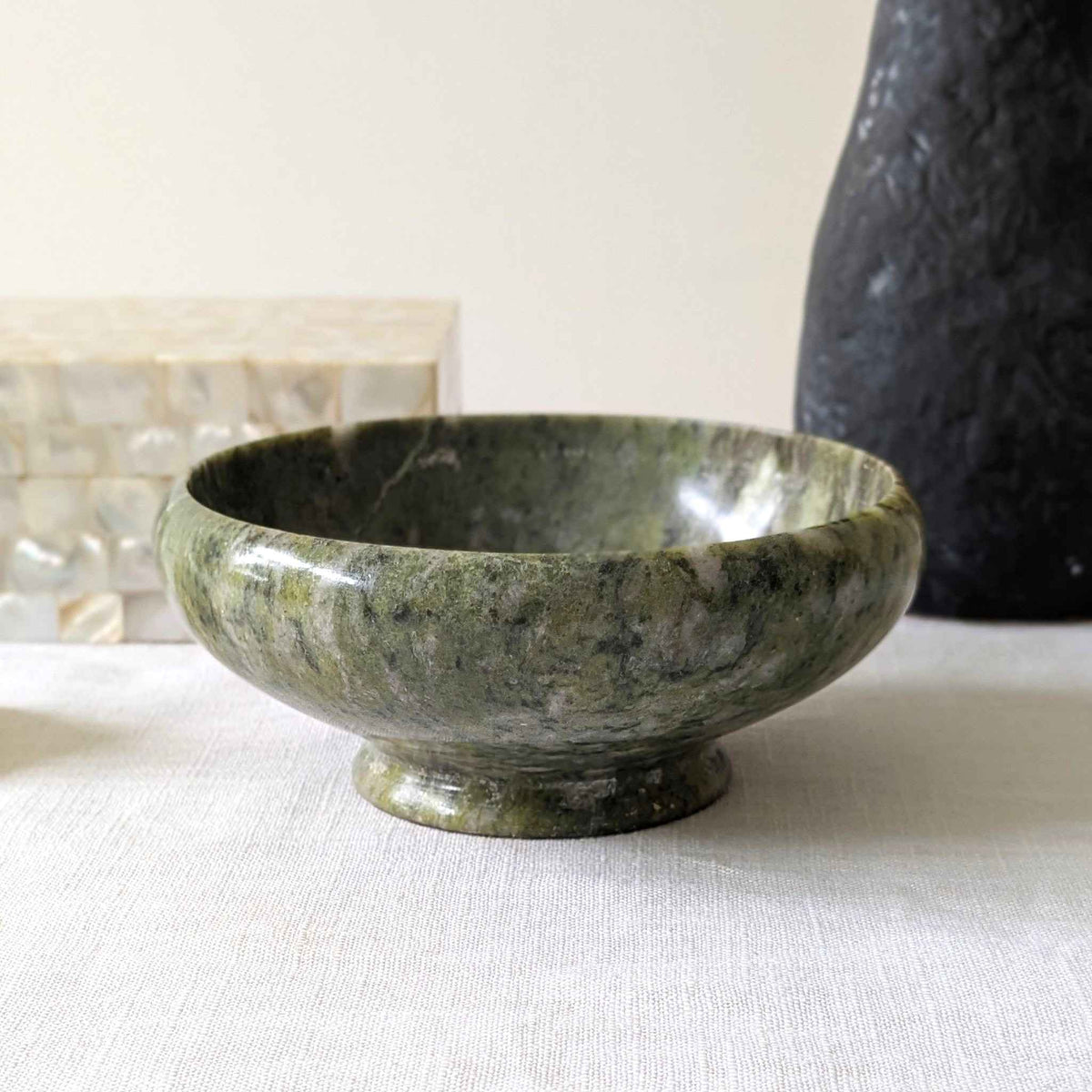 Antique Green Marble Dish