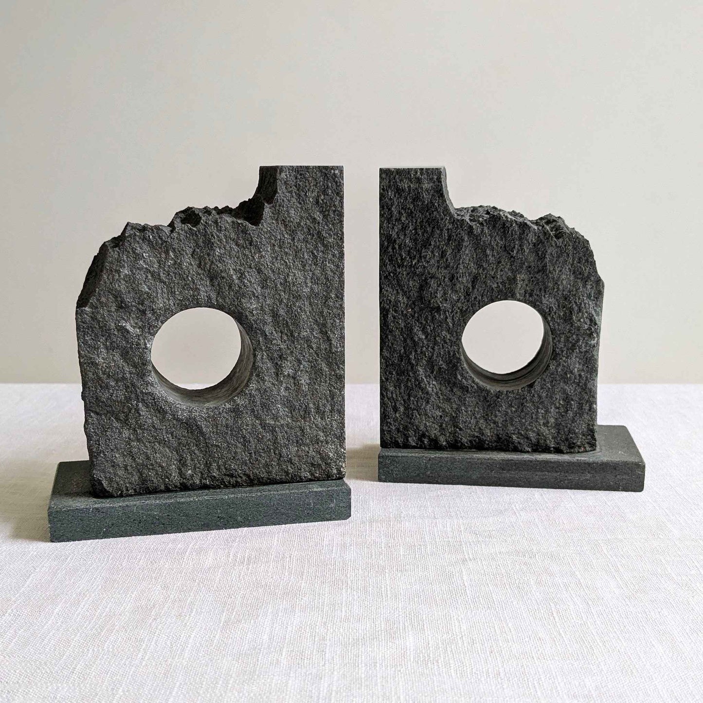 Brutalist Slate Bookends