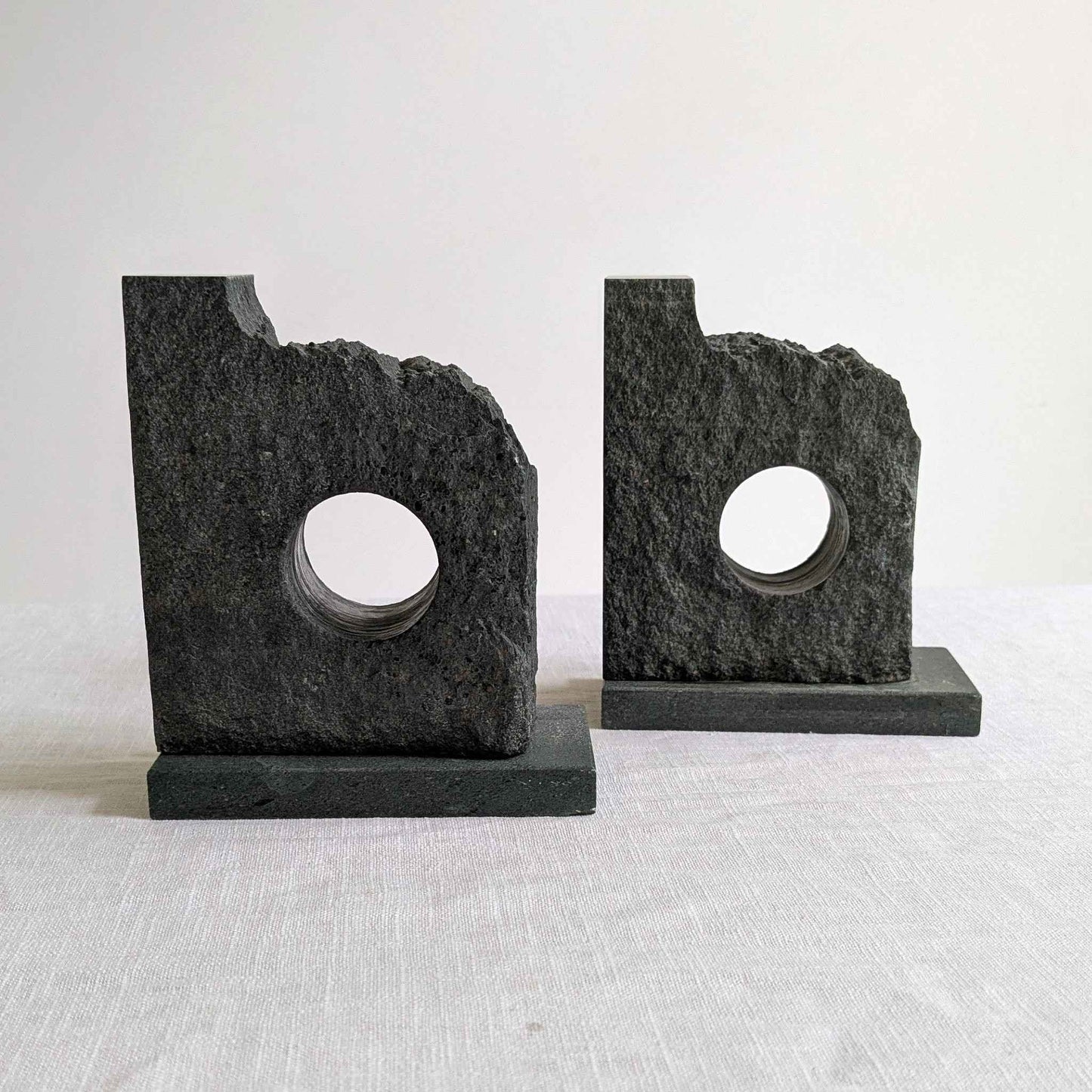 Brutalist Slate Bookends