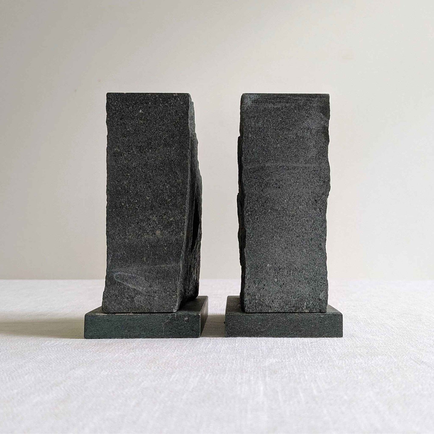 Brutalist Slate Bookends