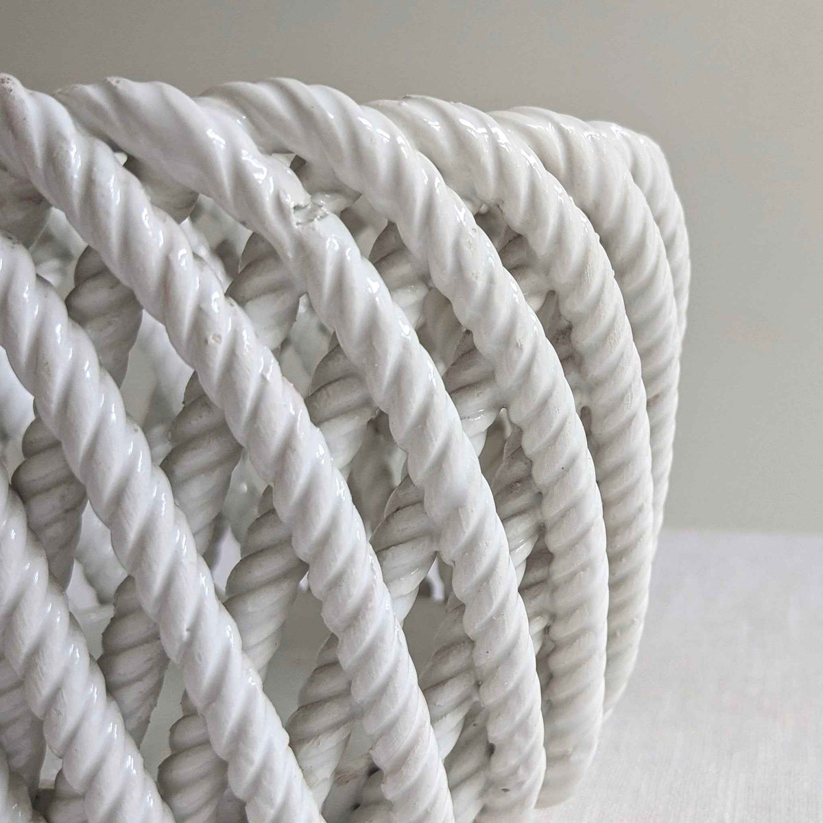 Italian Ceramic Rope Planter