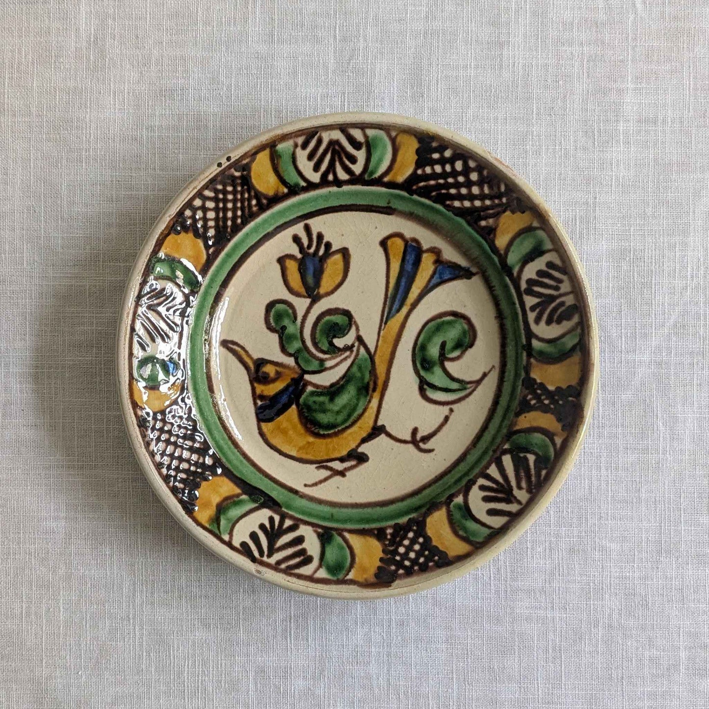 Korond Pottery Bird Plate