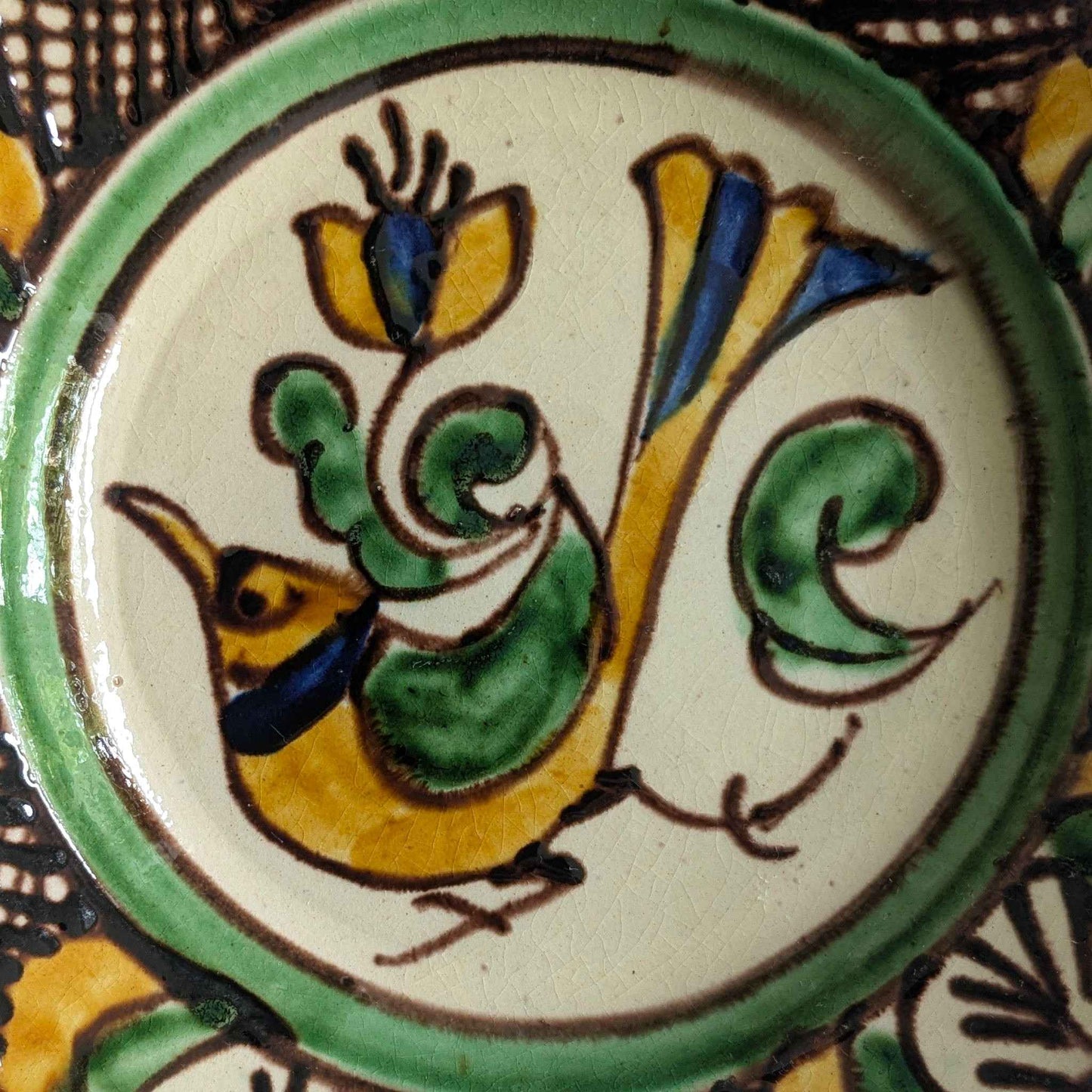 Korond Pottery Bird Plate